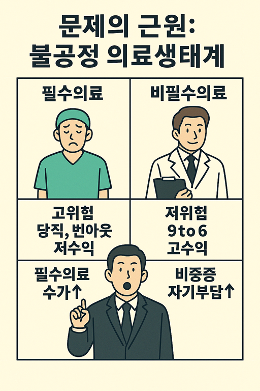 필수의료붕괴 배경 설명 이미지