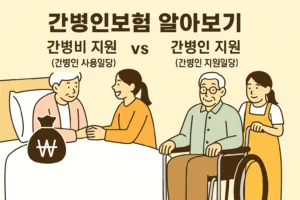 간병인보험 알아보기: 간병비지원(간병인사용일당) vs 간병인지원(간병인지원일당)