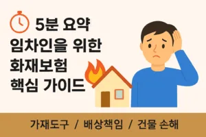 임차인 화재보험 핵심 가이드