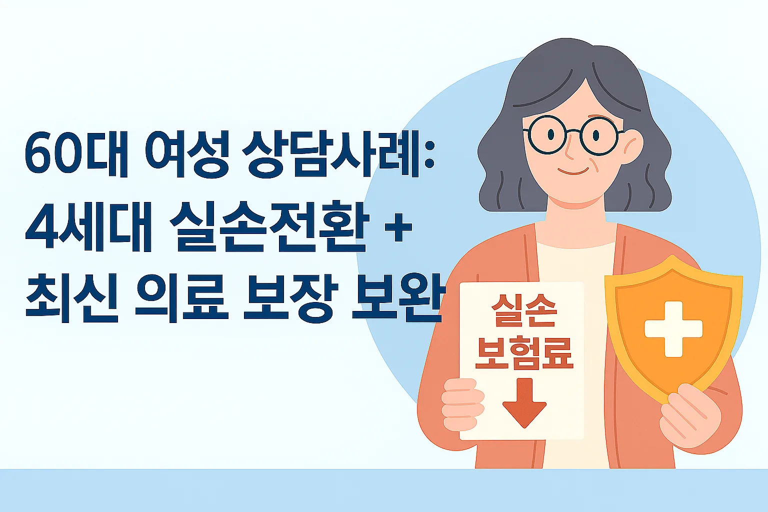 60대 여성 상담사례 4세대 실손보험 전환
